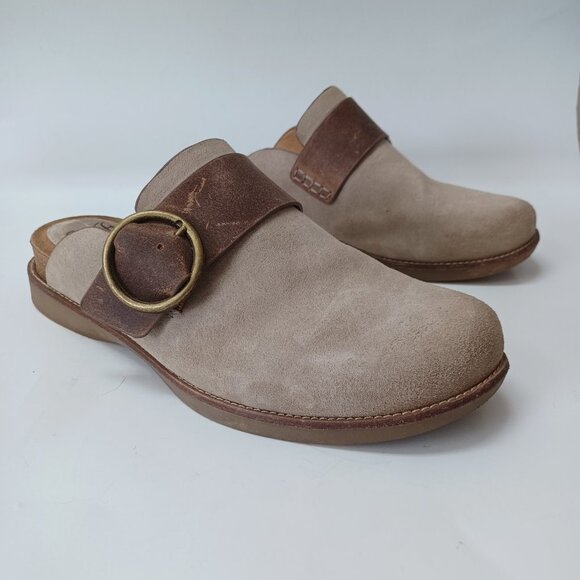 SOFFT Clog Mule Billie Slip On Slide Cashmere Suede Brown Leather Womens 9.5 - Picture 11 of 16